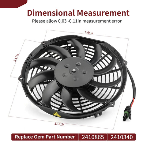 Polaris Ranger 500 2x4 / 4x4 / 6x6 (2002-2013) High Performance Cooling Fan Motor