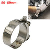 Motorcycle 56mm-59mm Exhaust Pipe Clamp Stainless Steel
