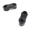 Harley Wide Glide, Softail, Dyna 2 x Black Handlebar Riser Clamp Kit (2006-2023)