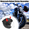 Car 2 x Helmet Threaded Bull Horn Style Decoration Suction Cup Red