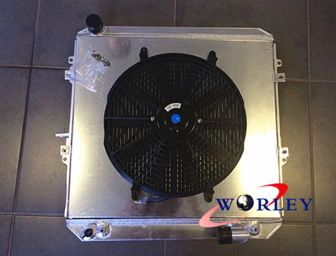 Toyota Hilux LN106 LN111 Row Aluminum Alloy Radiator & Fan Shroud (88-97)