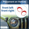 Jeep Wrangler 2 x Car Front Left & Right Headlight Trim Bezels (2028)