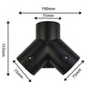 Heater 3in Y Branch Duct Splitter with Regulator Flap Valve
