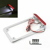 AH 3" Universal Motorcycle License Plate with Rear Brake Light