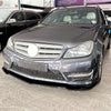 Benz W204 S204 AMG Line (2011-2014) Black Front Spoiler Lip Splitter