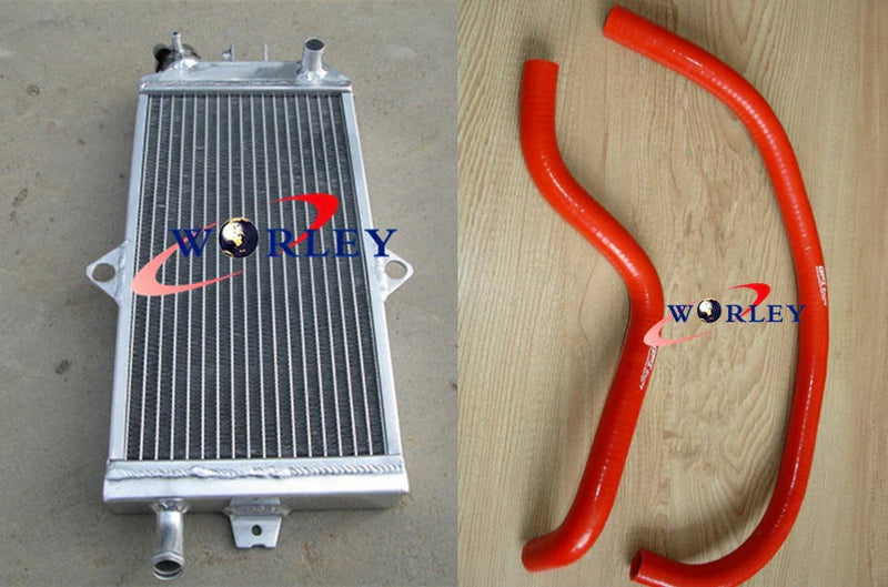 Suzuki LT250R 3-Core Aluminum Radiator & White Hose (85-92)