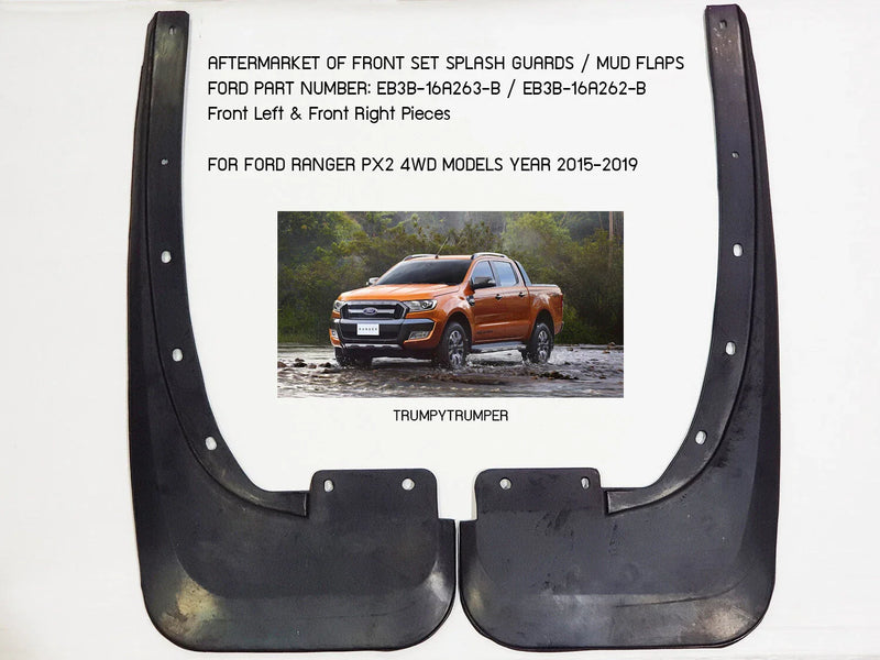 Ford Ranger PX2 Front Mud Flap Splash Guard Rubber (2015-2019)