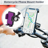 Motorcycle Phone Mount Holder 4.7-7.2in Aluminum Alloy Purple