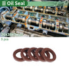Oil Seal 26x38x7mm 5 Pcs Rotary Shaft Seal FKM Rubber Brown