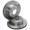 Jeep Wrangler TJ Front Drilled Slotted Rotors + Brake Pads (1996 - 1999)