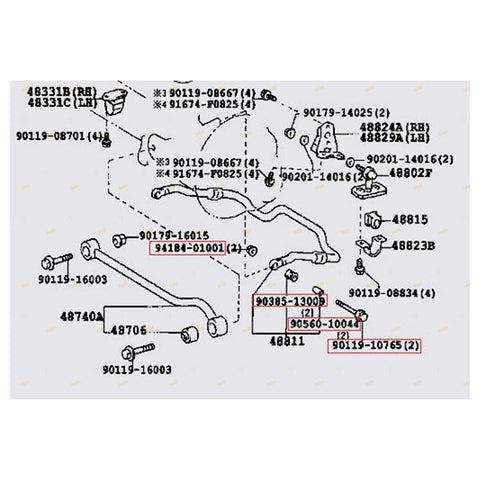 Toyota Landcruiser FZJ78 FZJ79 2 x Front Sway Bar End Bush Kits (1999–2009)