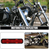 4 x M5x0.8 Red Plastic Rectangular Screw Mount Reflective Warning Reflector