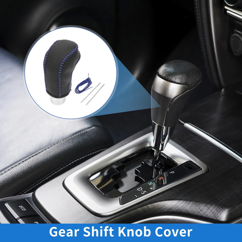 Hyundai Tucson (2015-2018) - Black Blue Car Gear Shift Knob Cover