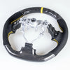 Subaru Impreza WRX / STI Flat Bottom Carbon Suede Yellow Steering Wheel (2008-2014)