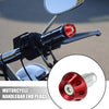 Motorcycle Red Handlebar End Plugs Caps 1 Pair 7/8" 22mm Aluminum Alloy