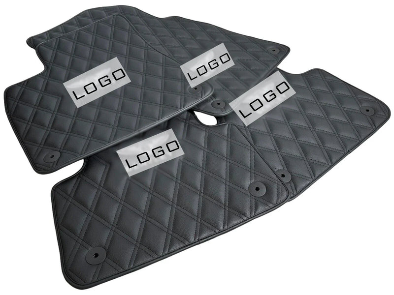 Bentley Arnage 1998-2009 | Custom Logo Included Black Leather Floor Mats