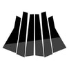 Jeep Cherokee 6 x Window Door Pillar Post Covers Black (2014-2023)