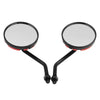 Motorcycle M10x1.25 2 x Universal Red Black Rearview Side Mirrors