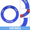 Dodge Charger Challenger Aluminum Alloy Blue Engine Start Button Sticker