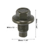 Ford M14 x 1.5 Steel Oil Drain Plug Screws with Seal Rings