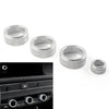 Honda Civic (2022 - Present) Silver 4 x AC Climate Control Knob Ring Covers