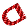 Car Badge Emblem Alphabet Letter D Carbon Red D Decals Stickers