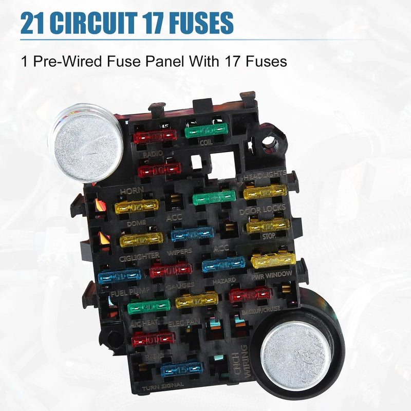 GM Chevy Ford Truck Universal 21 Circuit Wiring Harness Kit