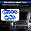 Chevy Silverado / GMC Sierra 8 x Blue AC Radio Knob Covers (2014-2018)