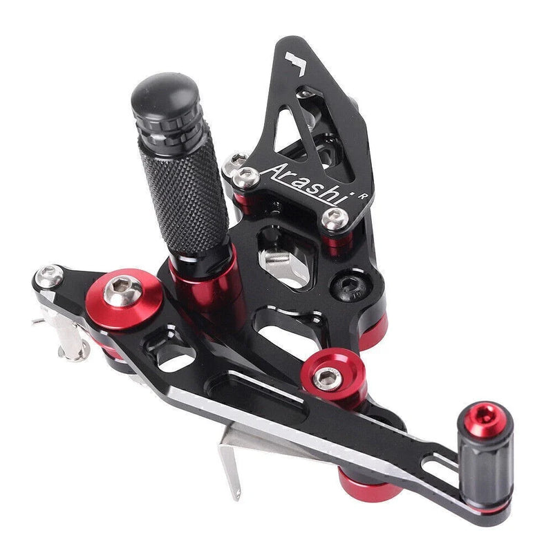 Yamaha MT-07 (2014-2017) Black Adjustable Rearset Footpegs Kit