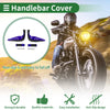 Motorcycle 7/8" 22mm Hand Grips Aluminum Blue Rhombus Pattern