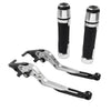 Speed Twin Silver Extendable Brake Clutch Levers Grip Set (2019-2023)