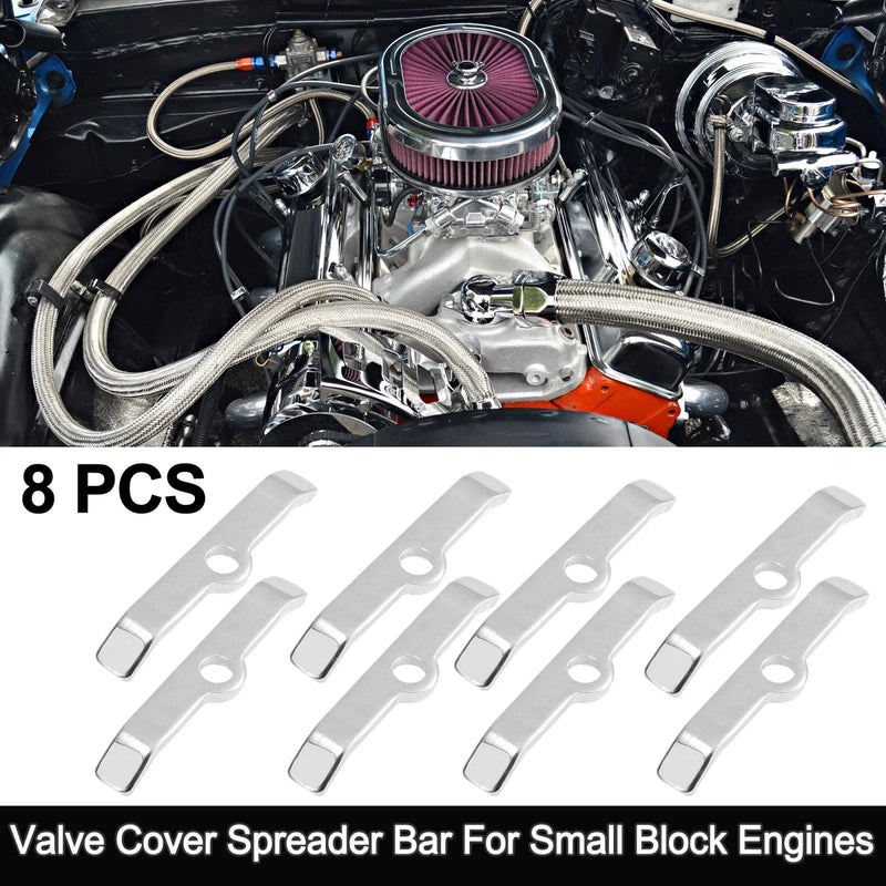 Chevy 283-305-327 Engines 8pcs 3" Valve Cover Spreader Bar Hold Down Tab