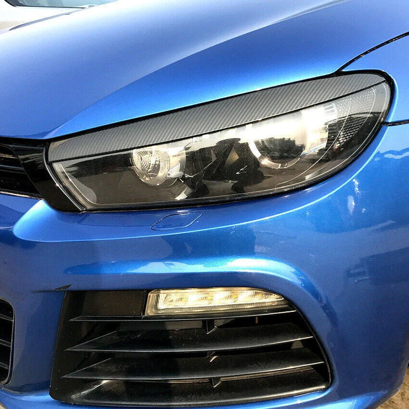 VW Scirocco (2009-2017) Carbon Fiber Headlight Eyebrow Eyelid Covers