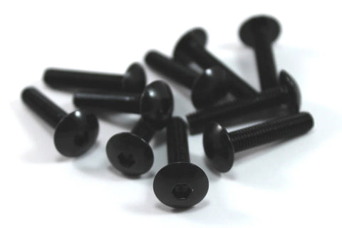 Honda Yamaha Suzuki 10 x m6x30mm Noir Aluminium Anodisé Fork Head Bolt