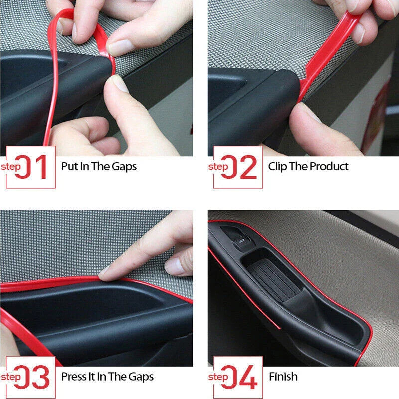 Car Door Interior Edge Line Moulding Trim Strip