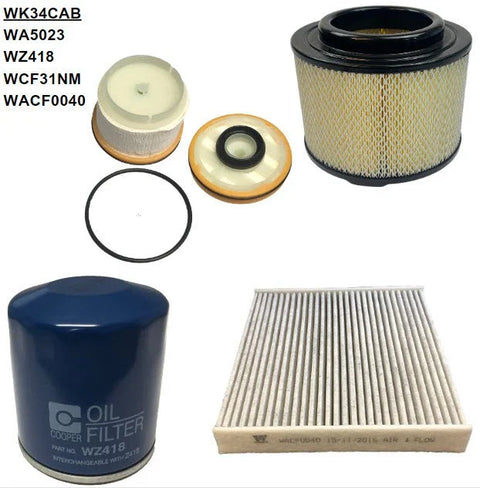 Toyota Hilux KUN26 / 16 3.0L 1KD WESFIL Filter Service Kit (2005–2013)