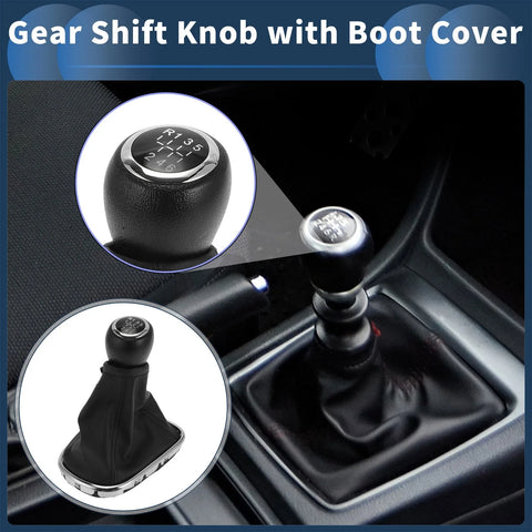 Chevrolet Cruze (2010-2015) Black 6 Speed Gear Shifter Knob & Cover