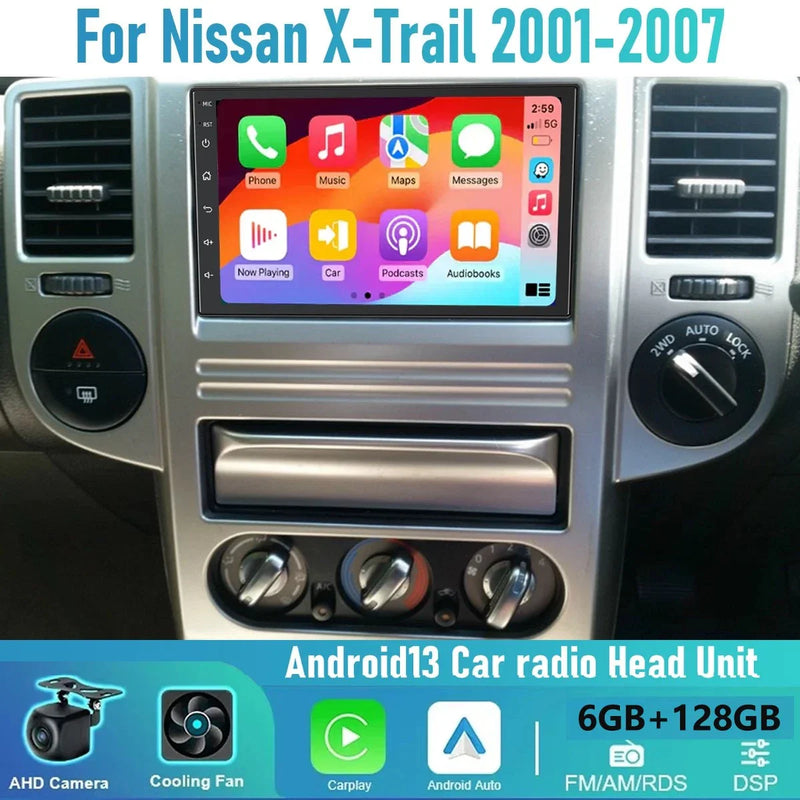 Nissan X-Trail 6+128GB Apple CarPlay Android Auto Head Unit (2001-2007)