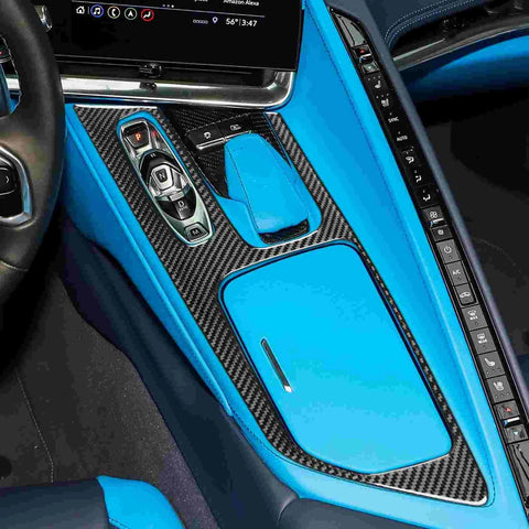 Corvette C8 2020-2023 Soft Carbon Fiber Interior Center Console Set Trim