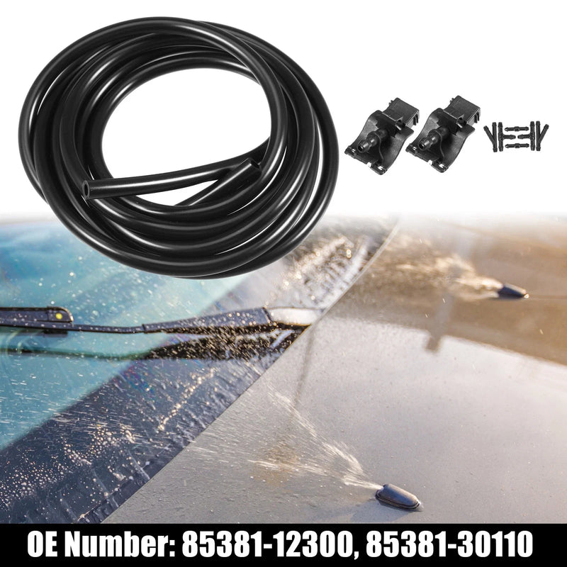 Toyota Camry 1 Set Front Windshield Washer Nozzles 2 Meters Washer Hose