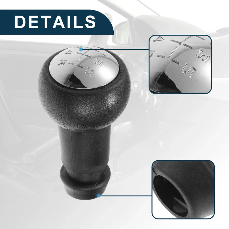 Citroen C3 (2003-2022) Black Chrome 5 Speed Manual Gear Shifter Knob