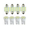Car Dome License Plate Bulbs 13Pc White LED Interior Light Package
