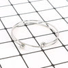 10 x Adjustable Bangle Bracelet Blank Cuff w/ Removable Ball Bead 2.5"