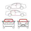 Toyota Corona Sedan RT40 RT41 RT43 Front Rear Windshield Door Weatherstrip Set