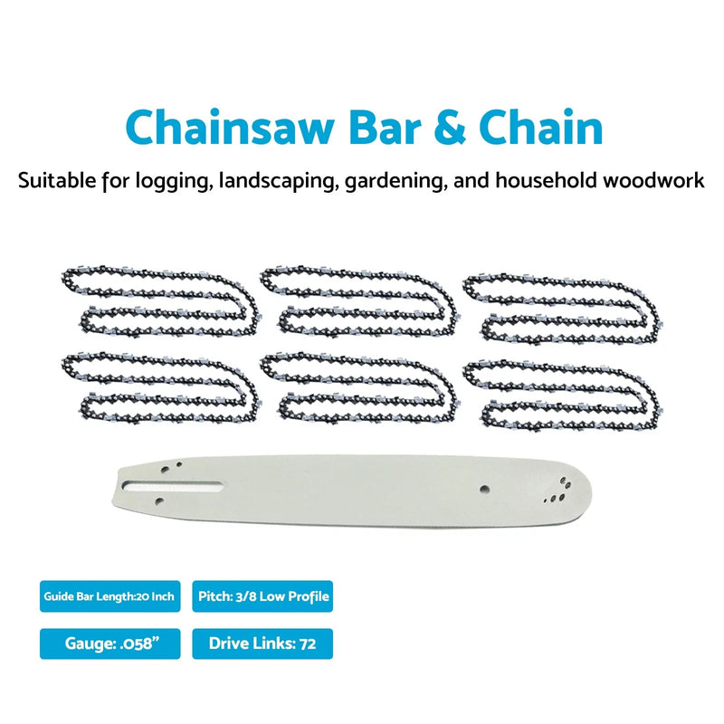 Husqvarna, Alpina, Dolmar 20" 3/8 .058 72DL Chainsaw Bar Chain