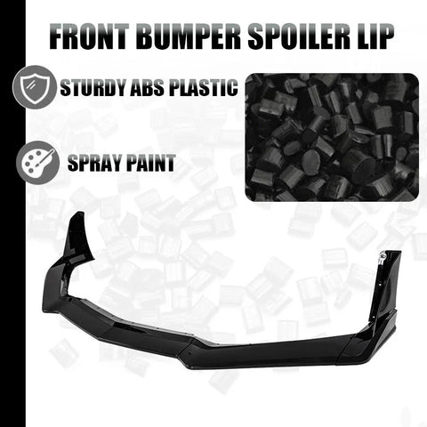 Corvette C8 7 x PCS Front Bumper Lip Spoiler Body Kit Gloss Black (2020-2024)