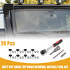 Jeep Wrangler JL JK (2007-2019) - 28 Pcs Hard Top Door Removal Bolts Set