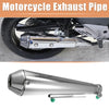 Motorcycle 1pcs Exhaust 1.42'' Inlet Muffler Pipe Chrome