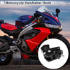 Square Aluminum Alloy Motorcycle Hanging Hook / 1 Set / Black 63mm