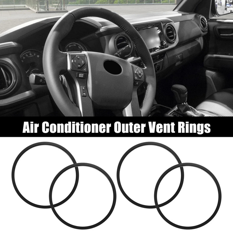 Toyota Tacoma (2016-2022) Black 4 Pcs AC Outer Vent Trim Covers